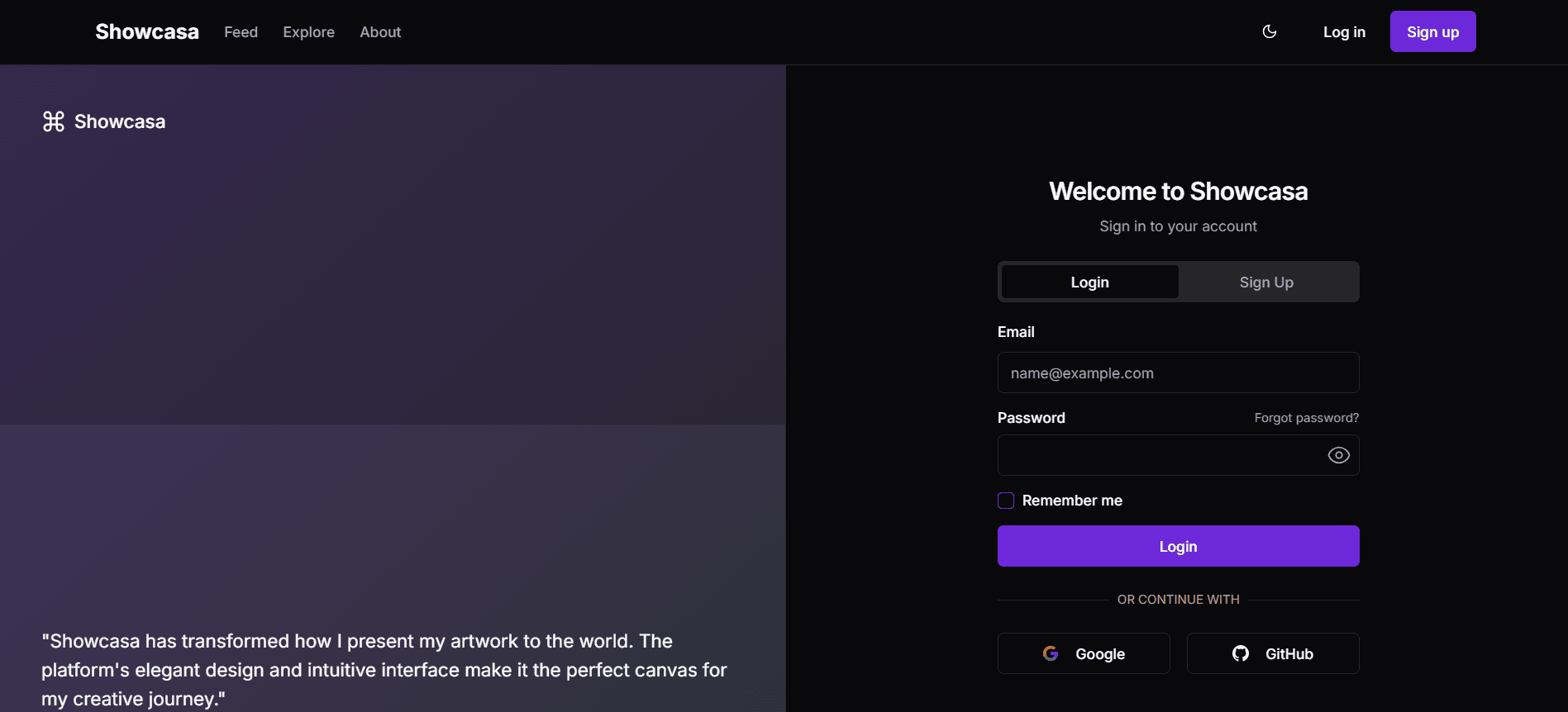 Authentication Page